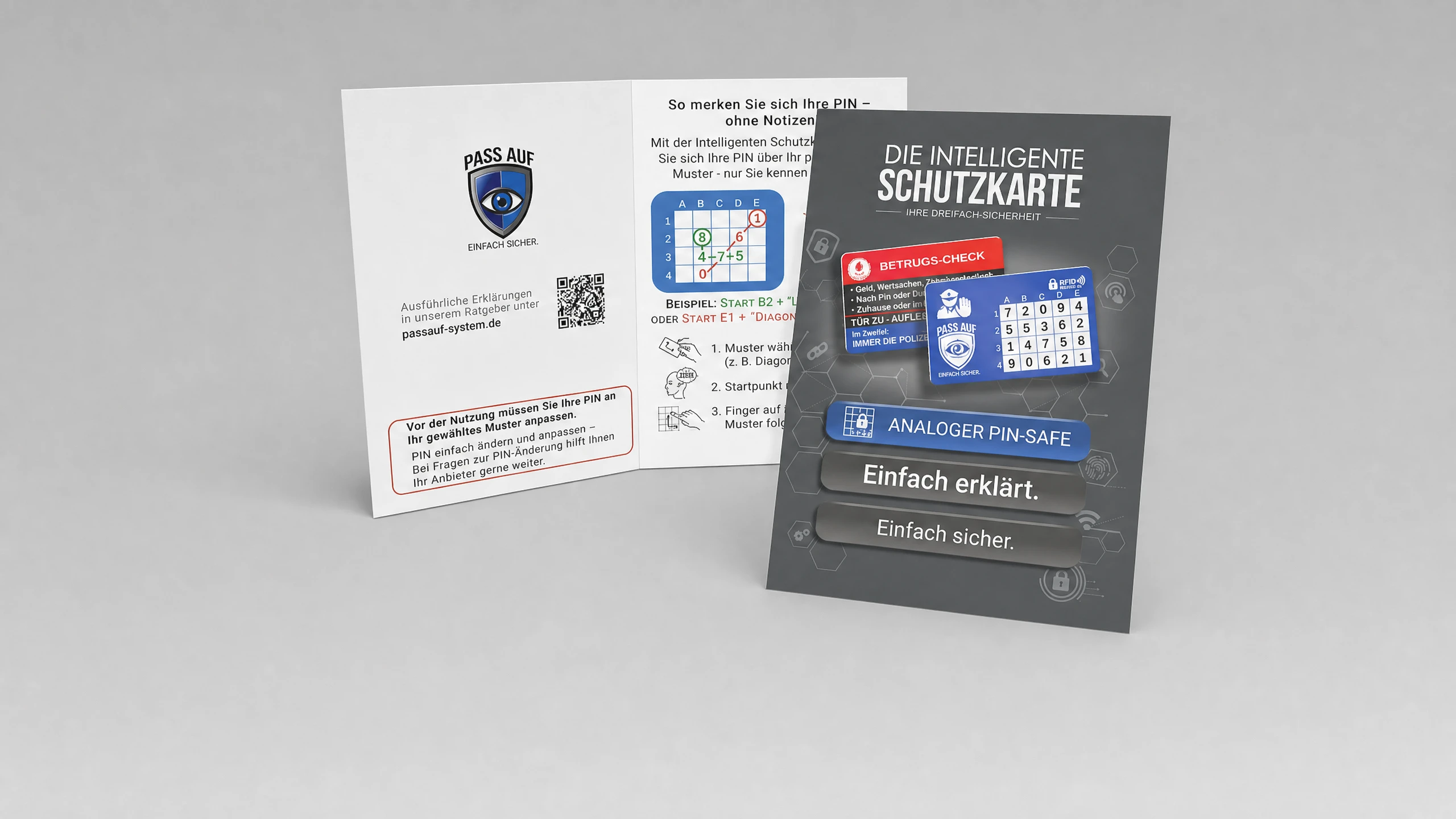 Anleitung zum analogen PIN-SAFE mit Präsentationsmappe