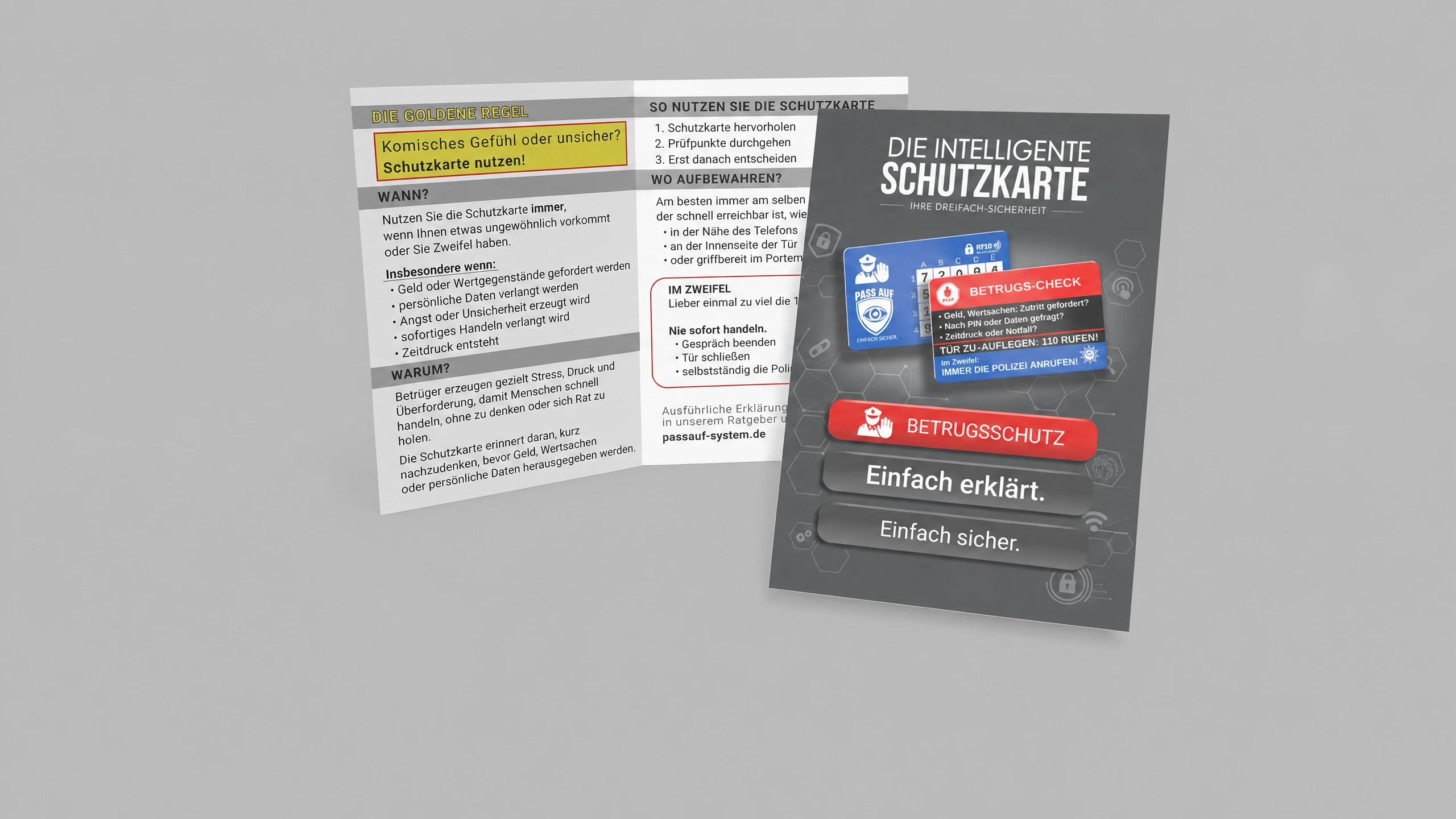 Anleitung zum Betrugsschutz mit Präsentationsmappe